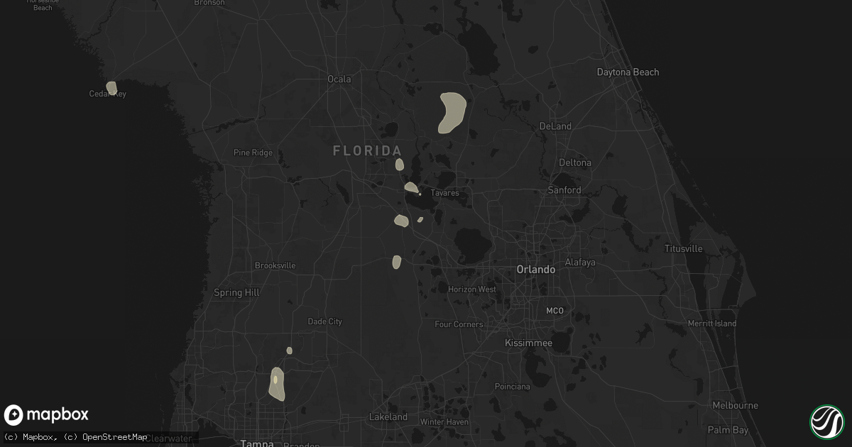 Hail map in Howey In The Hills, FL on May 23, 2026