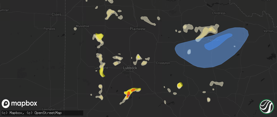 Hail map in Idalou, TX on May 23, 2026