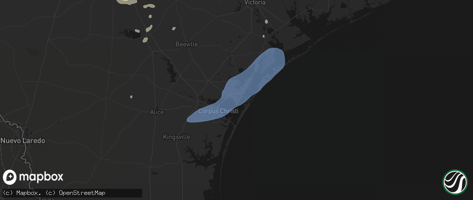 Hail map in Ingleside, TX on May 23, 2026