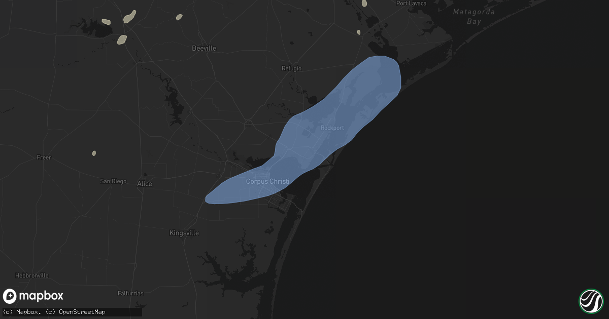 Hail map in Ingleside, TX on May 23, 2026
