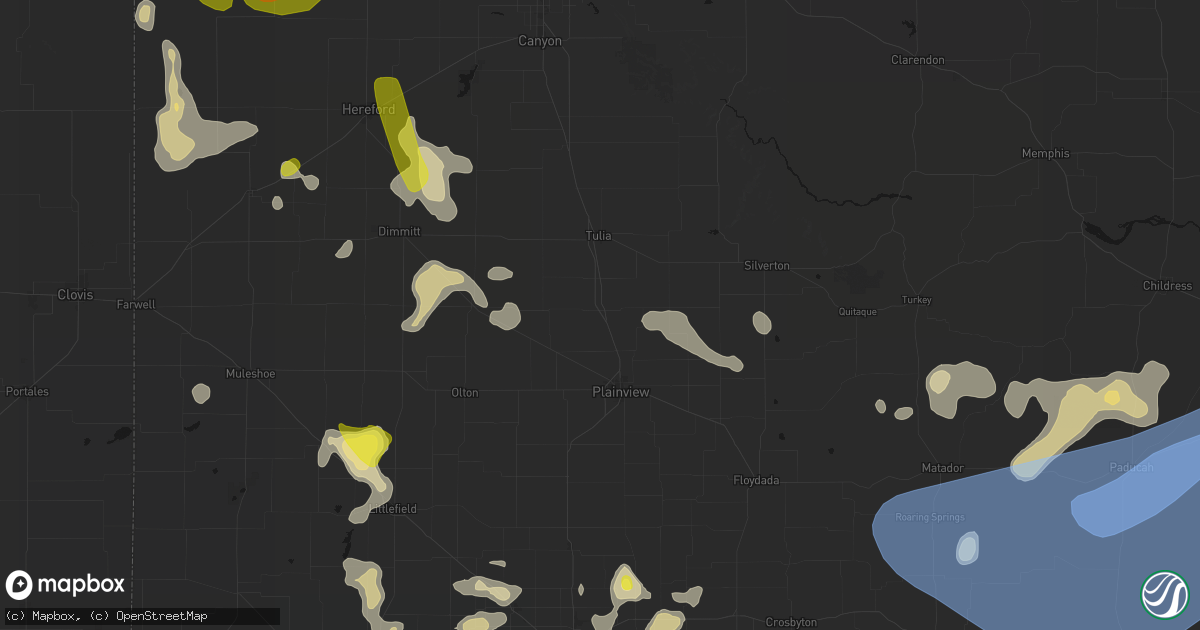 Hail map in Kress, TX on May 23, 2026