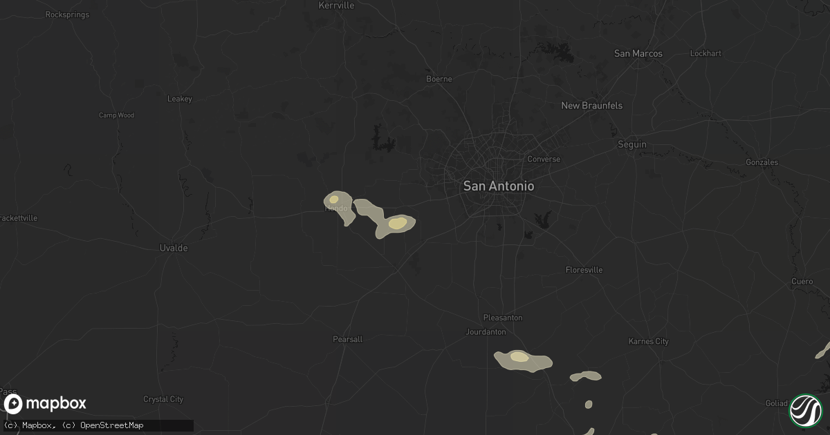Hail map in La Coste, TX on May 23, 2026