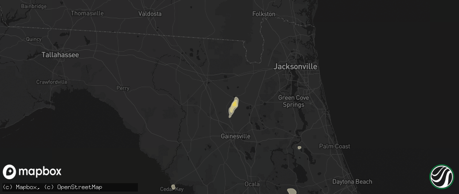 Hail map in Lake Butler, FL on May 23, 2026