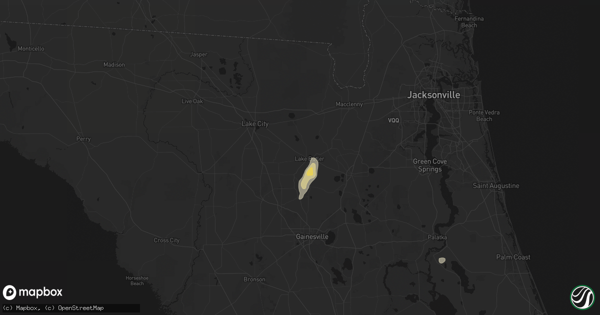 Hail map in Lake Butler, FL on May 23, 2026