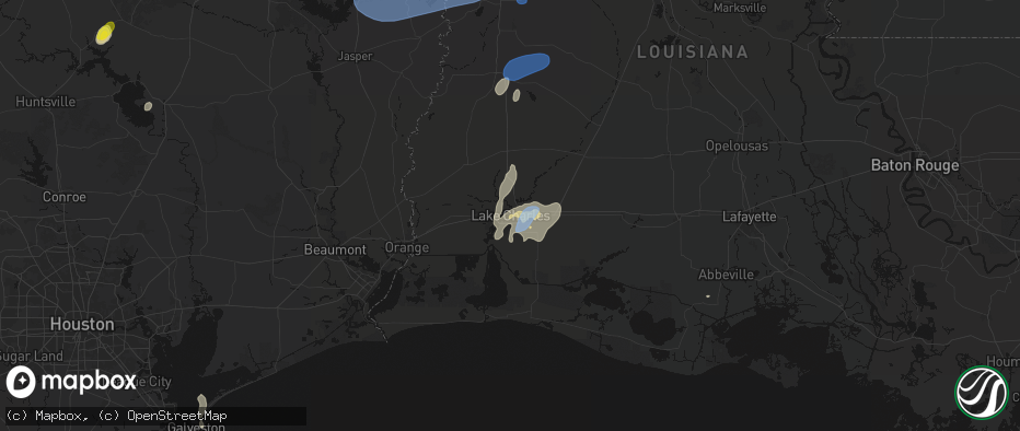 Hail map in Lake Charles, LA on May 23, 2026