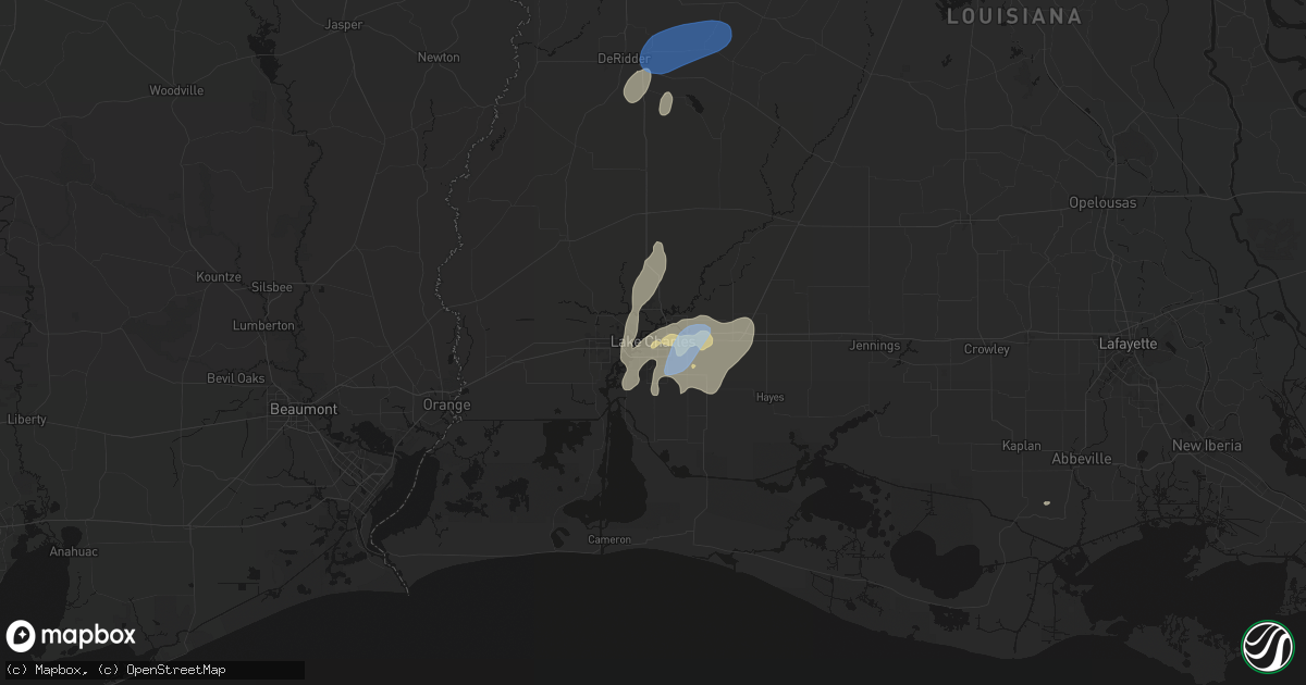 Hail map in Lake Charles, LA on May 23, 2026