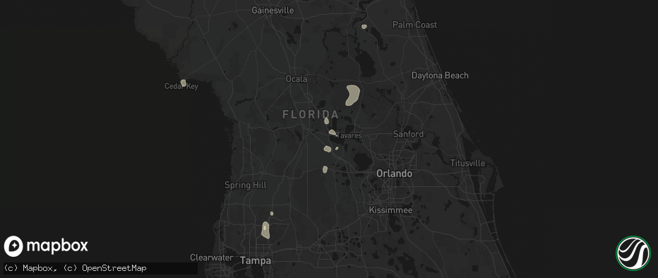 Hail map in Leesburg, FL on May 23, 2026