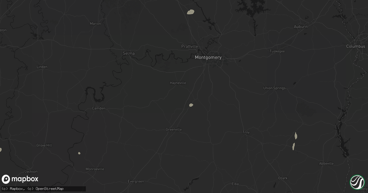 Hail map in Letohatchee, AL on May 23, 2026