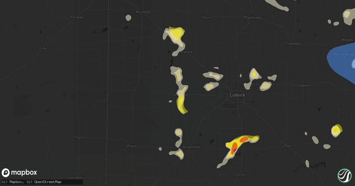 Hail map in Levelland, TX on May 23, 2026
