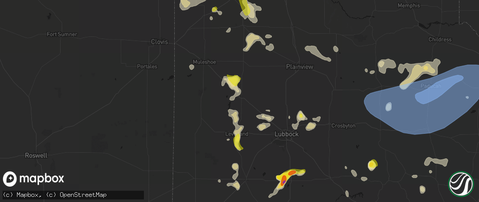 Hail map in Littlefield, TX on May 23, 2026