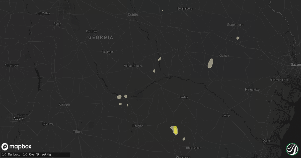 Hail map in Lumber City, GA on May 23, 2026