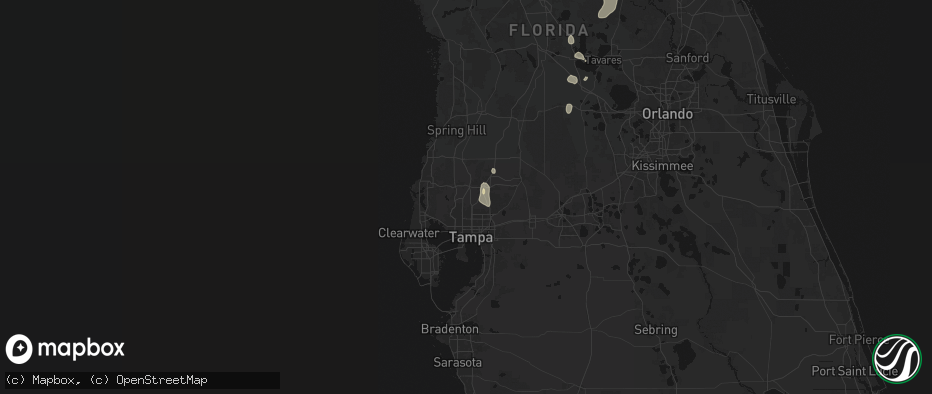 Hail map in Lutz, FL on May 23, 2026