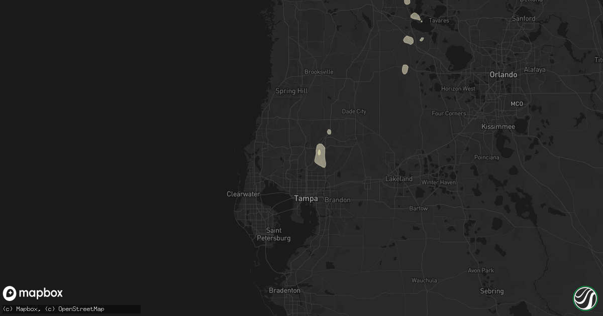 Hail map in Lutz, FL on May 23, 2026