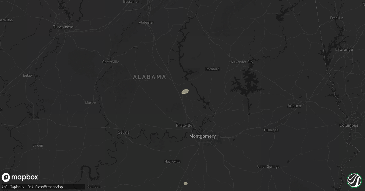 Hail map in Marbury, AL on May 23, 2026