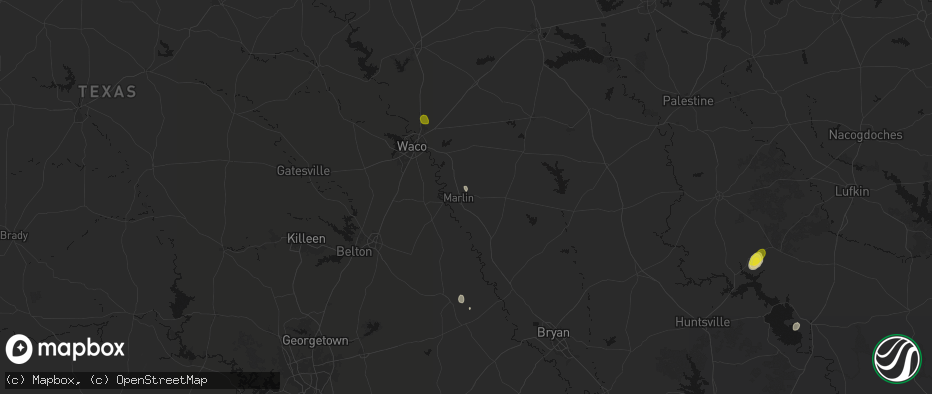 Hail map in Marlin, TX on May 23, 2026