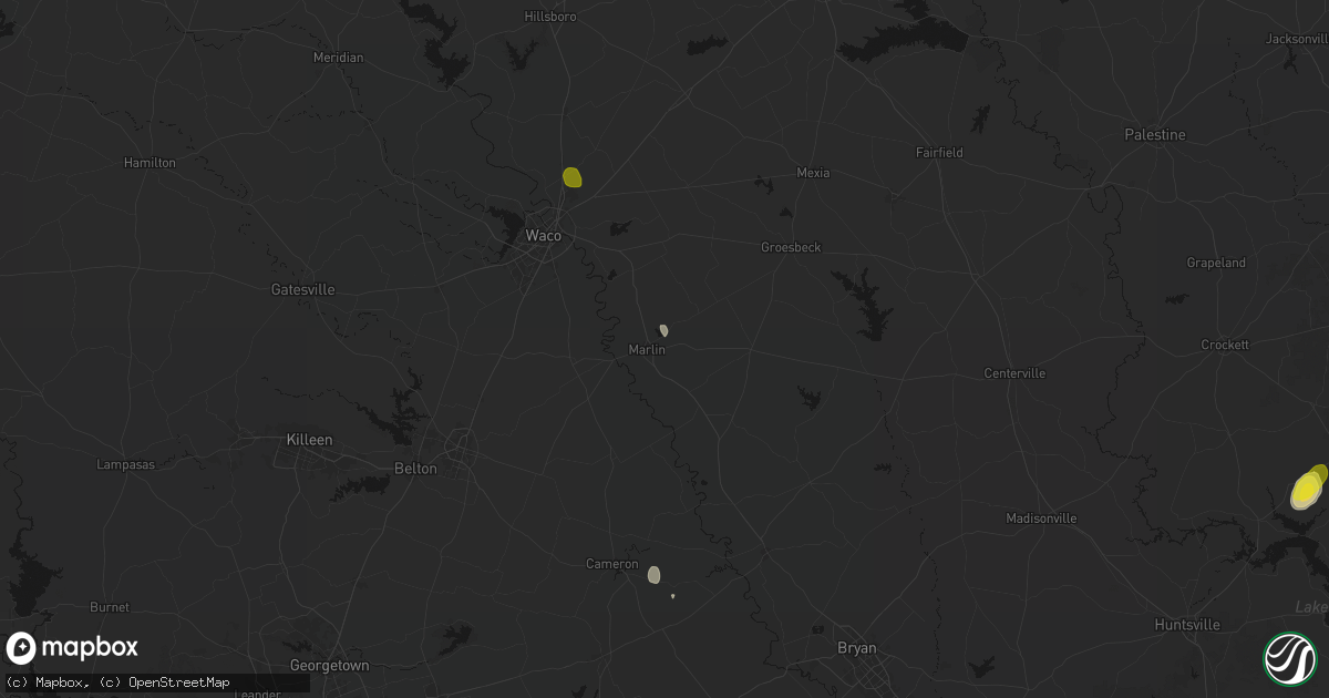 Hail map in Marlin, TX on May 23, 2026