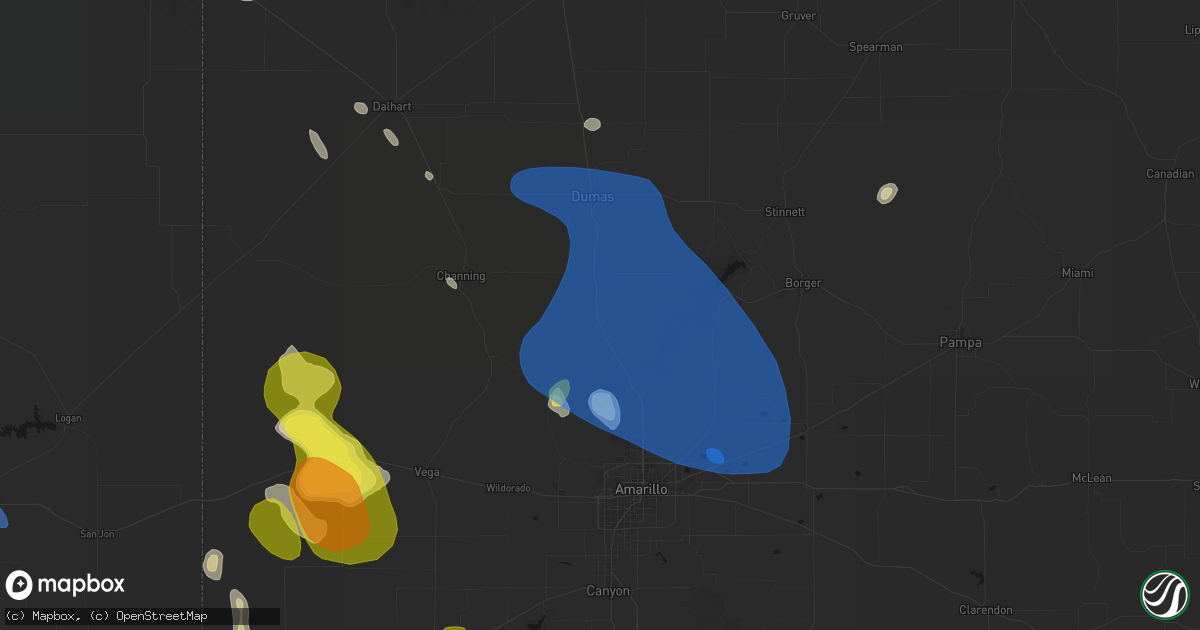 Hail map in Masterson, TX on May 23, 2026