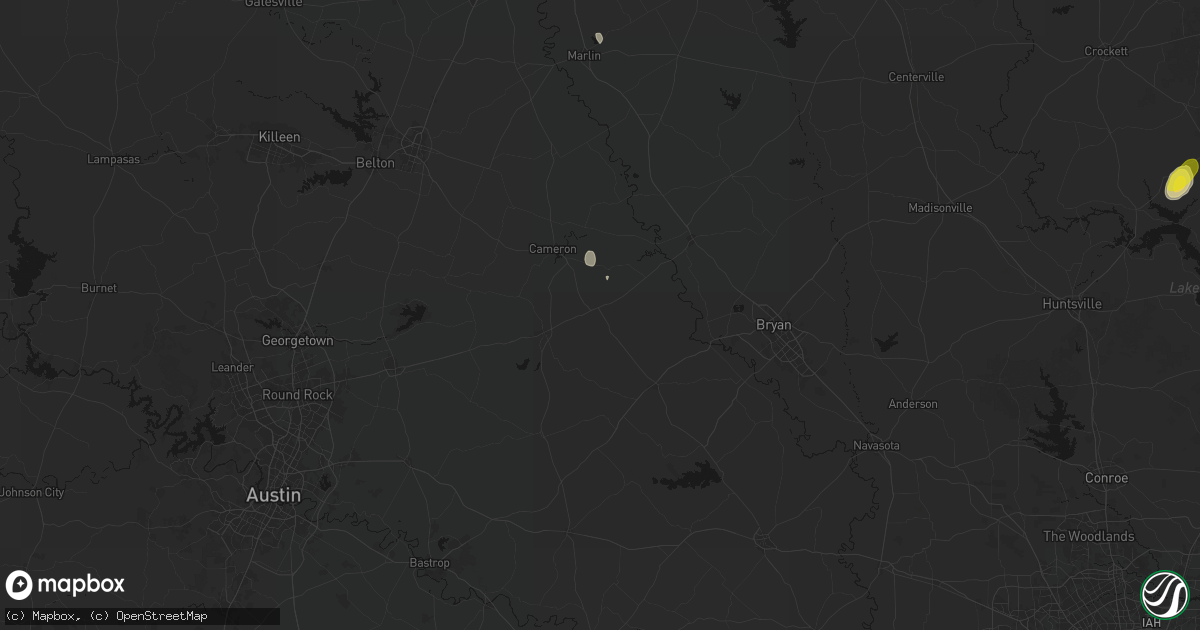 Hail map in Milano, TX on May 23, 2026