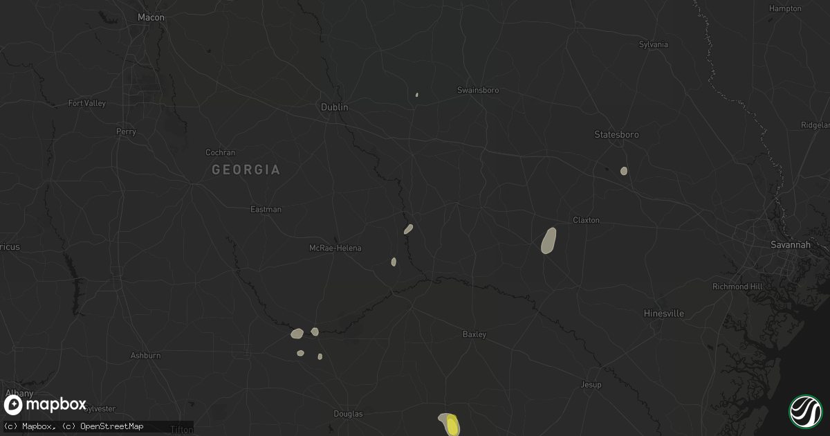 Hail map in Mount Vernon, GA on May 23, 2026