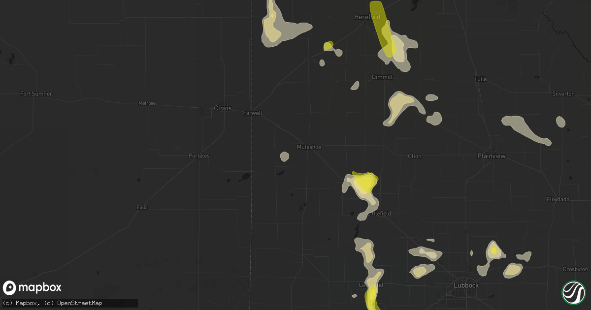 Hail map in Muleshoe, TX on May 23, 2026