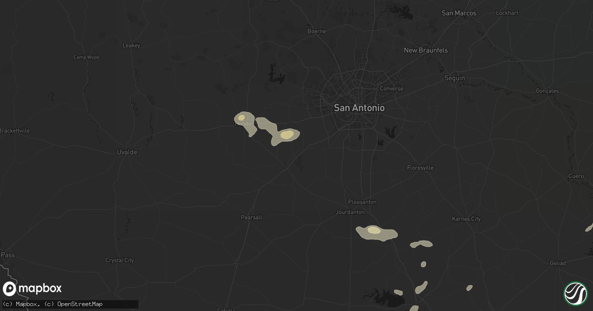 Hail map in Natalia, TX on May 23, 2026