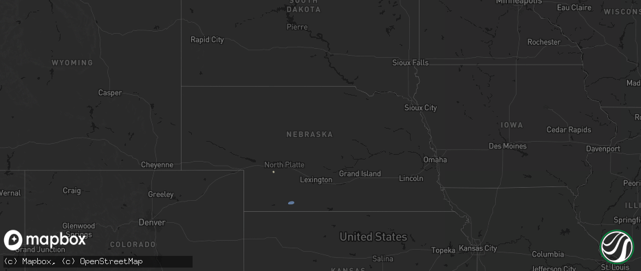 Hail map in Nebraska on May 23, 2026