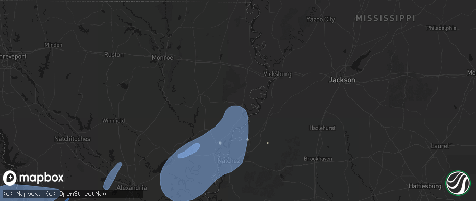 Hail map in Newellton, LA on May 23, 2026
