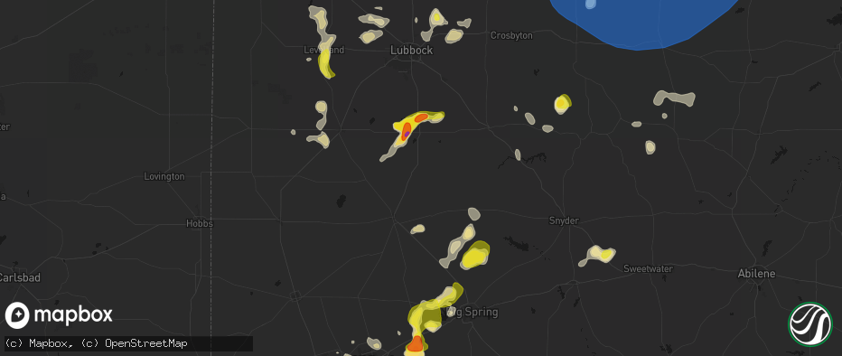 Hail map in Odonnell, TX on May 23, 2026