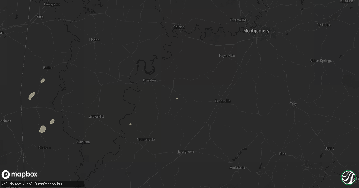Hail map in Pine Apple, AL on May 23, 2026