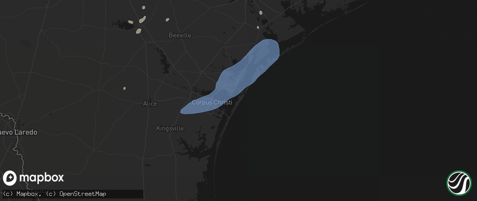 Hail map in Port Aransas, TX on May 23, 2026