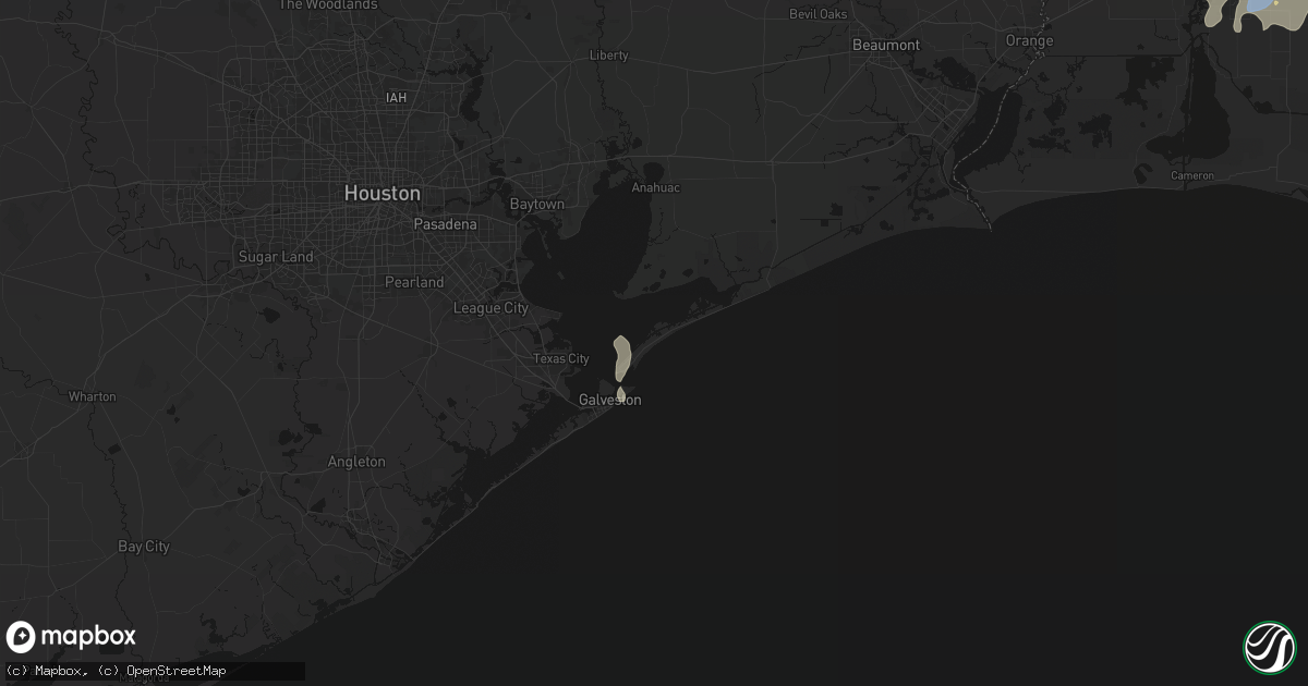 Hail map in Port Bolivar, TX on May 23, 2026