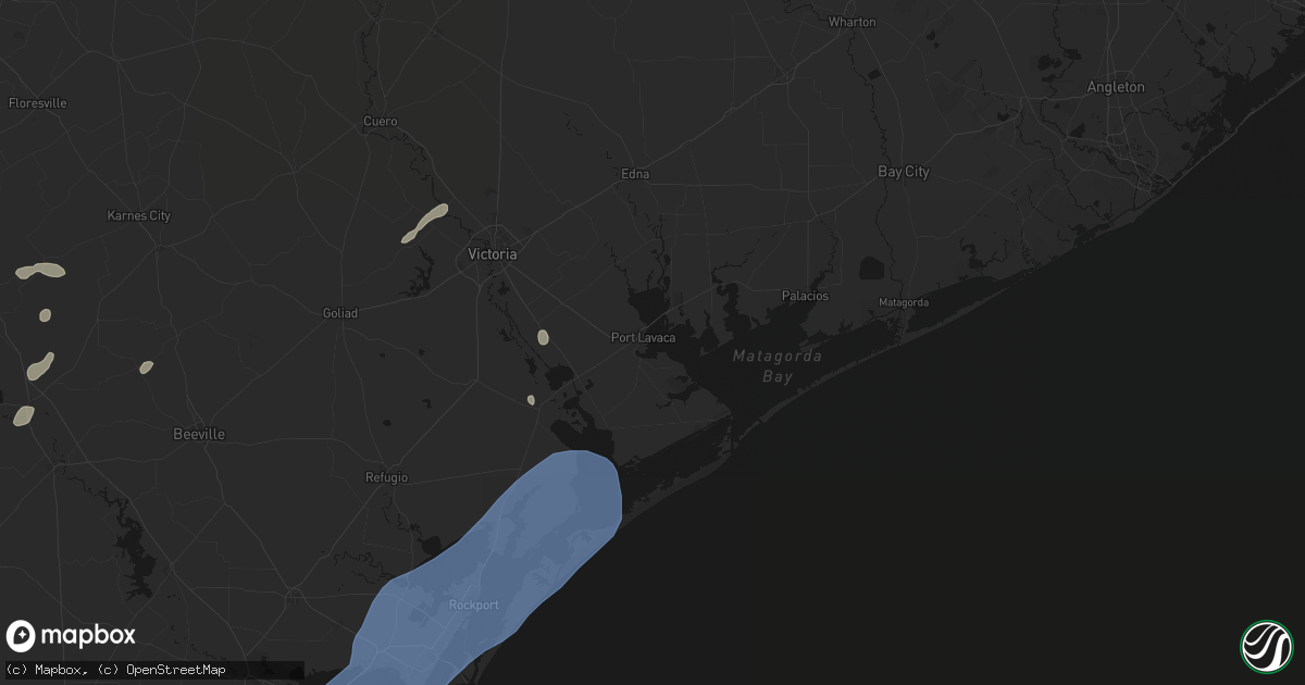 Hail map in Port Lavaca, TX on May 23, 2026