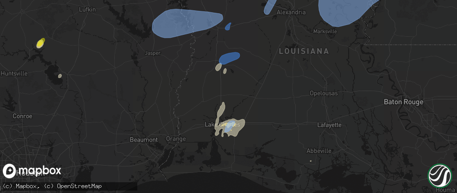 Hail map in Ragley, LA on May 23, 2026