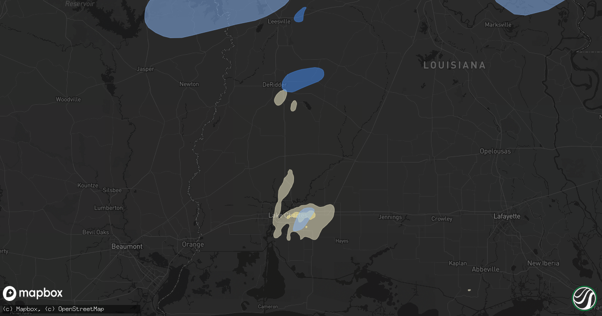 Hail map in Ragley, LA on May 23, 2026