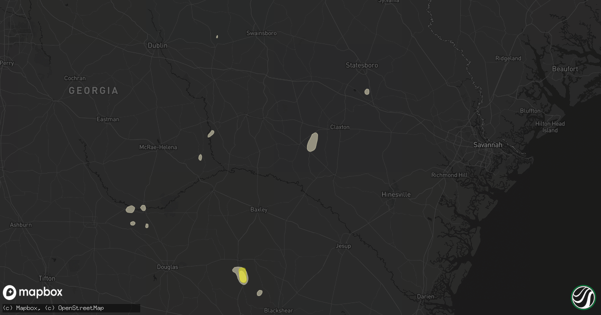 Hail map in Reidsville, GA on May 23, 2026