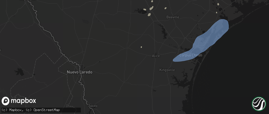 Hail map in San Diego, TX on May 23, 2026
