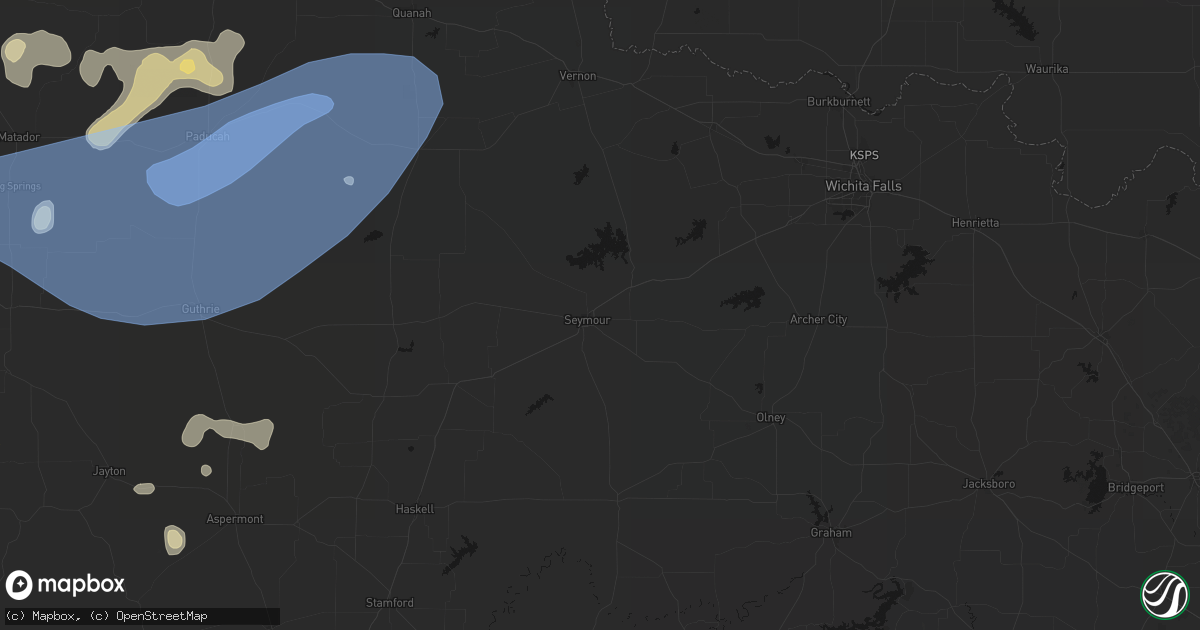 Hail map in Seymour, TX on May 23, 2026