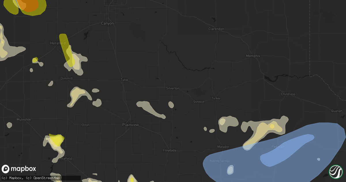 Hail map in Silverton, TX on May 23, 2026