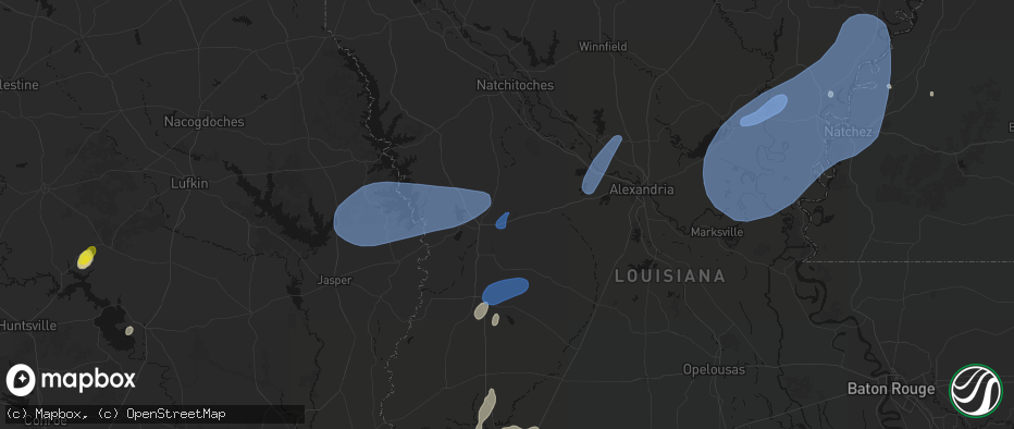 Hail map in Slagle, LA on May 23, 2026