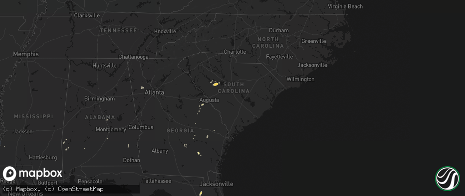 Hail map in South Carolina on May 23, 2026