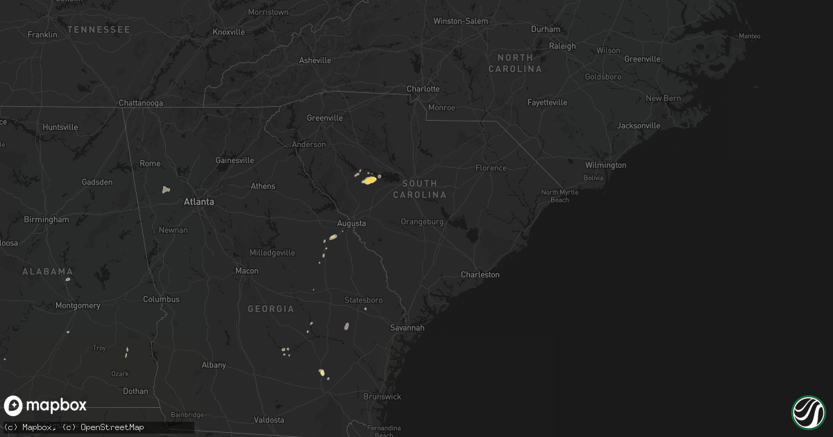 Hail map in South Carolina on May 23, 2026