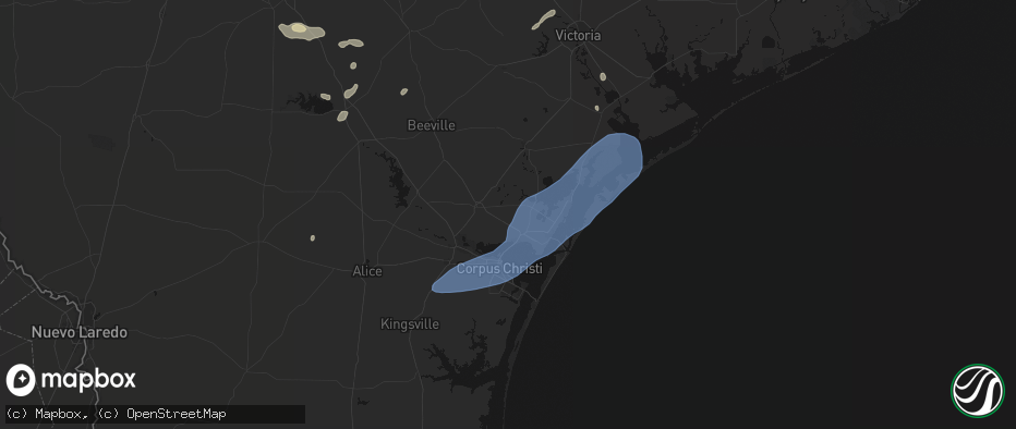 Hail map in Taft, TX on May 23, 2026