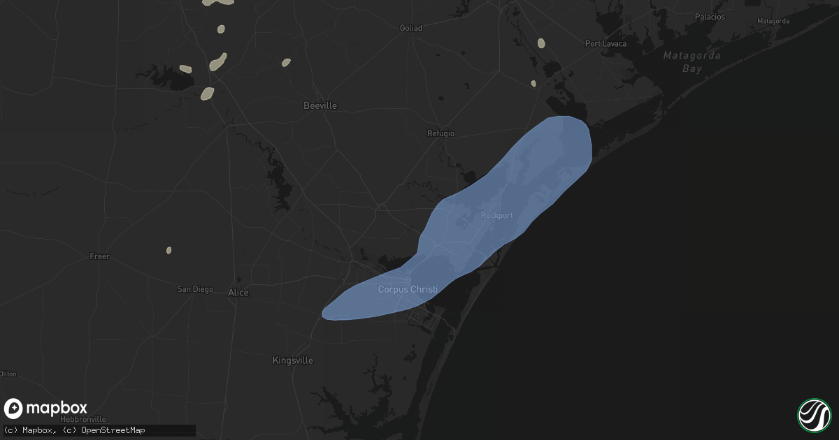 Hail map in Taft, TX on May 23, 2026