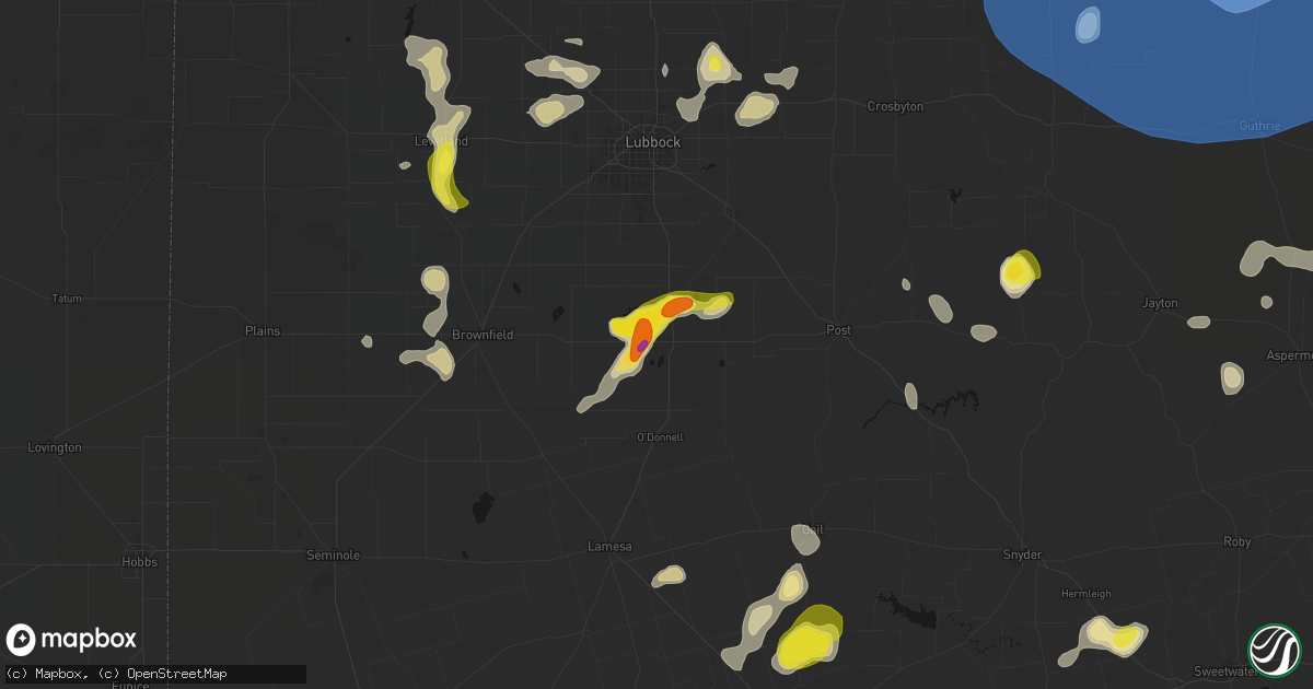 Hail map in Tahoka, TX on May 23, 2026