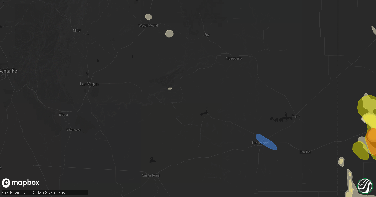 Hail map in Trementina, NM on May 23, 2026