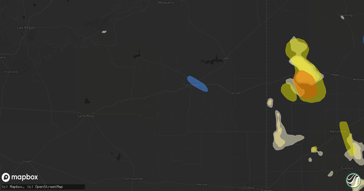 Hail map in Tucumcari, NM on May 23, 2026