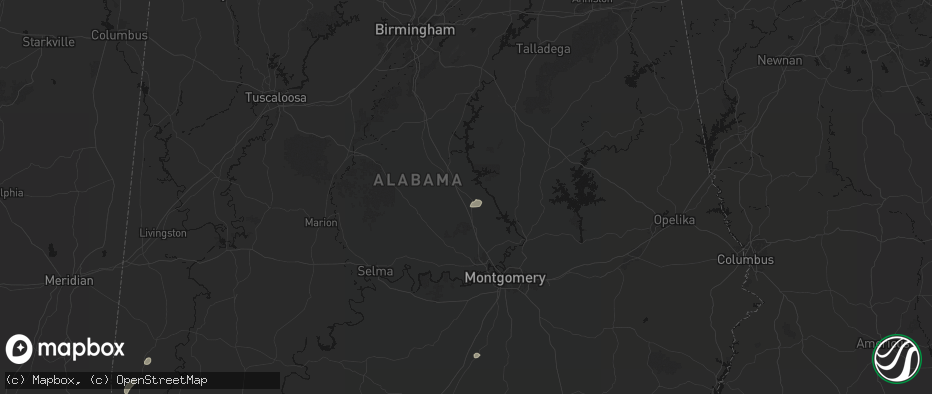 Hail map in Verbena, AL on May 23, 2026