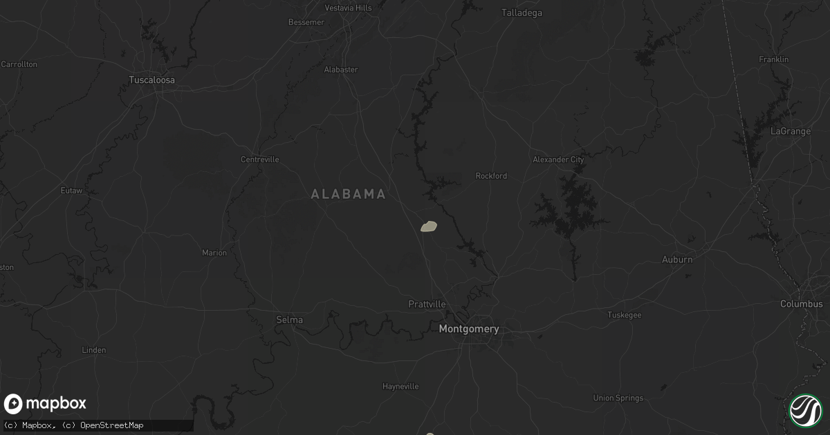 Hail map in Verbena, AL on May 23, 2026