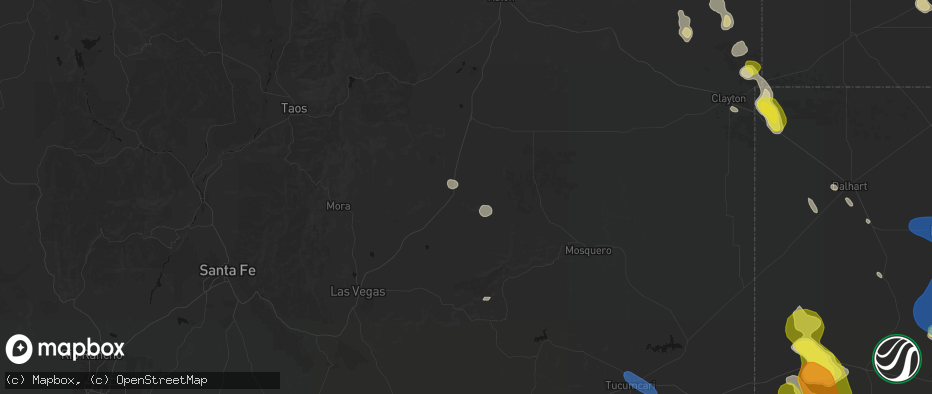 Hail map in Wagon Mound, NM on May 23, 2026