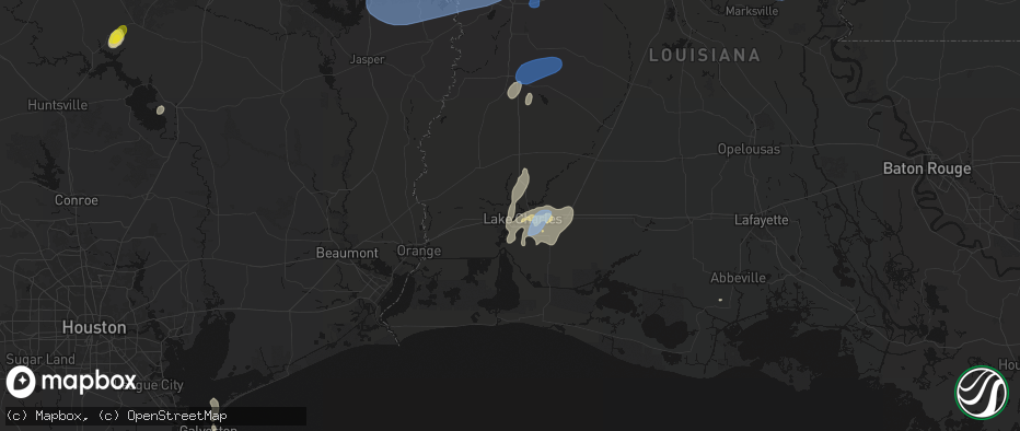 Hail map in Westlake, LA on May 23, 2026